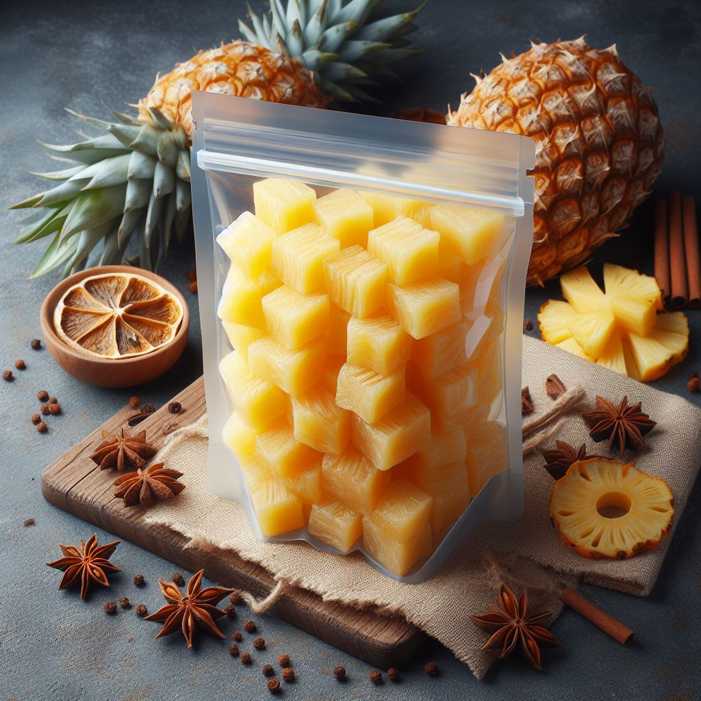 Cubes d'ananas déshydratés 