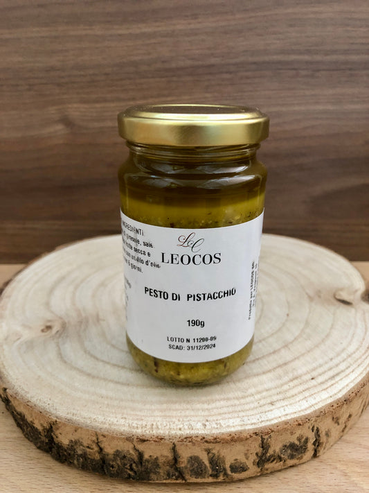 JARS OF 75% PISTACHIO PESTO - ARTISAN - gr. 190 per jar